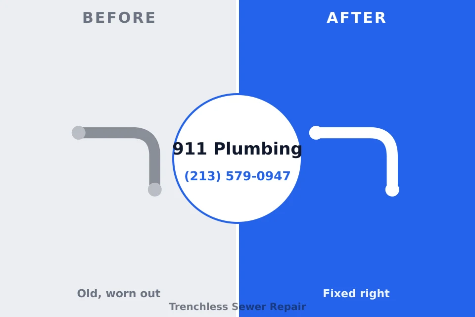 Before and after: plumbing repair Orangeburg, NY